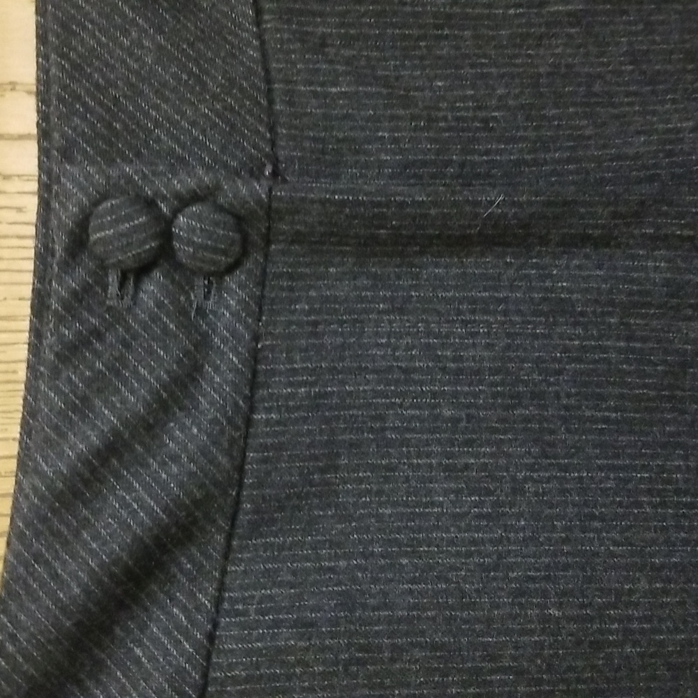 Talbots Petites Heritage Dark Grey Pinstriped Lined Pants - Picture 2 of 6